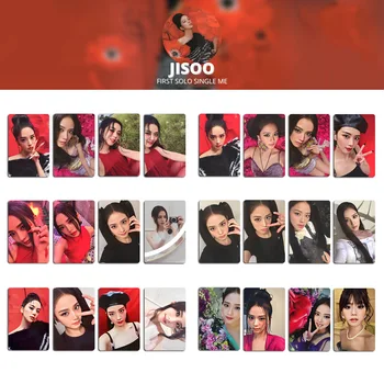Kim Jisoo 1. SOLO Album MEG Photocards 5pcs Blomst Teaser LOMO Kort dobbeltsidig Papir Kort JISOO Fans Samlinger