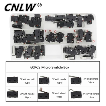 60PCS Micro Switch/Boks grensebryter 5A250VAC KW11-3Z Mini Micro Switch Med Trinse Laser Maskin Micro Limit-Sensor