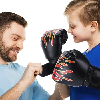 Barn Boksing Hansker Skinn Kickboksing Beskyttende Hanske Barn Barn Punching Trening Sanda Sport Rekvisita